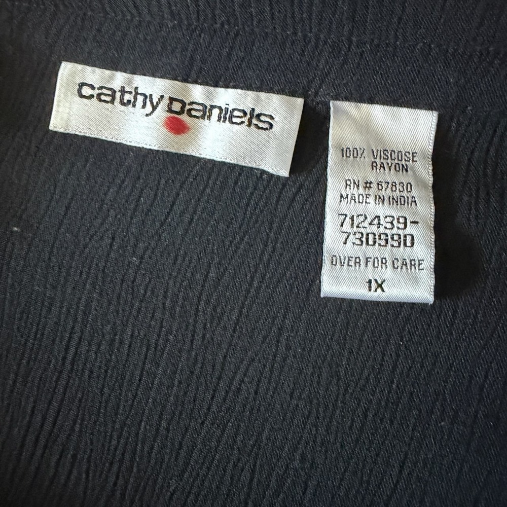 Cathy Daniels Floral Tiered Midi Skirt Boho Cottagecore Prairie Flowy 1X Plus - Picture 3 of 7